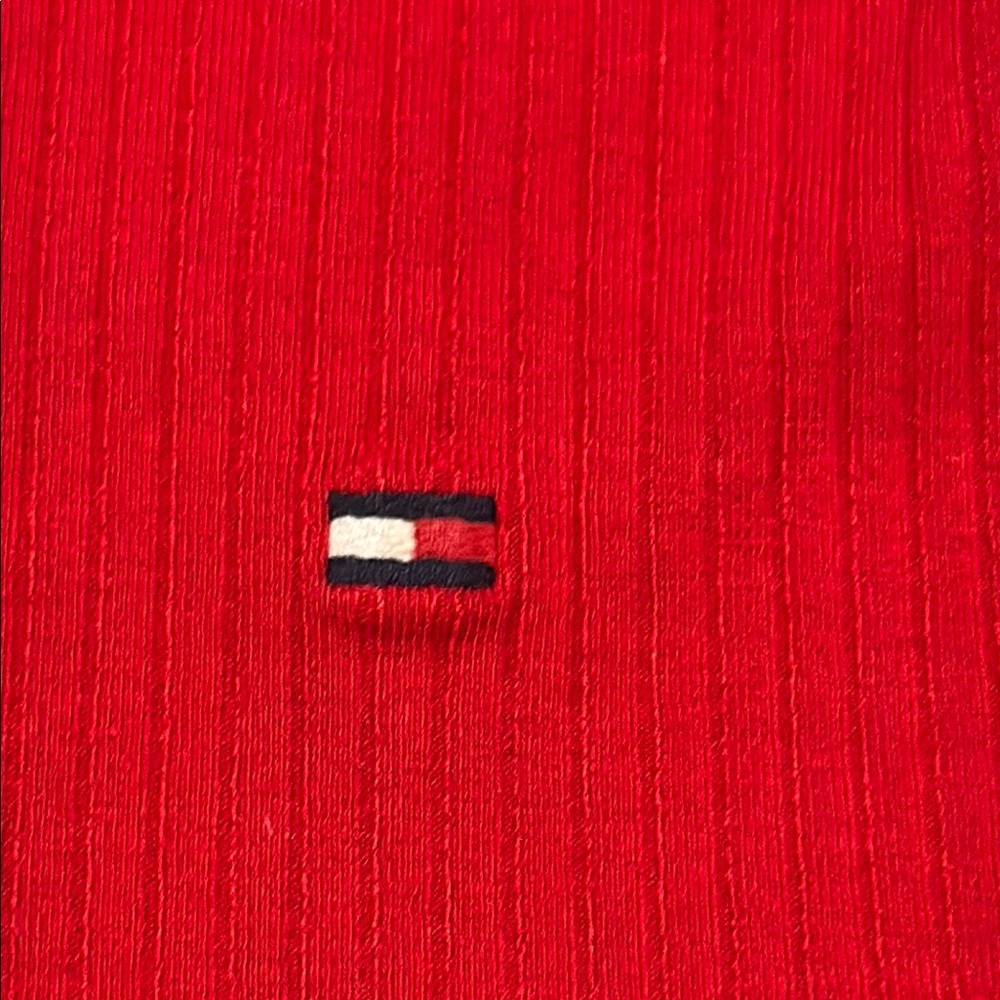 Tommy Hilfiger Red Ribbed Tank Top - Picture 3 of 11
